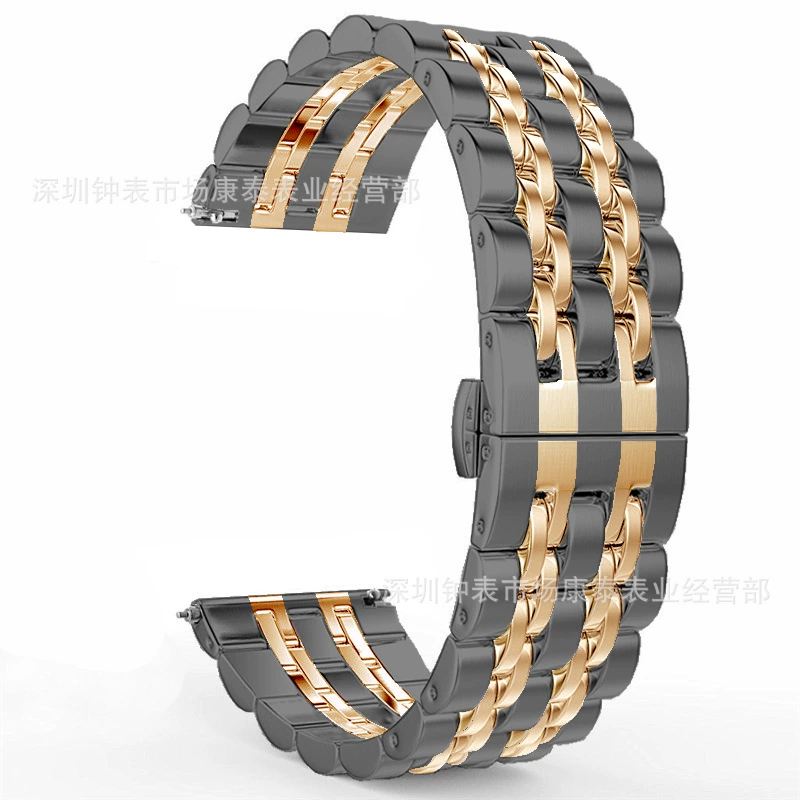 Подходит для Samsung Watch Galaxy Watch7/6/5 Huawei GT4 Seven-бусина нержавеющая сталь с металлом умные часы
