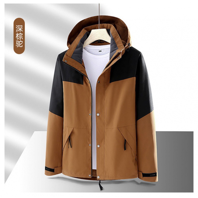 Tienda en línea primavera y otoño caliente a prueba de viento impermeable al aire libre chaqueta de montaña para hombres y mujeres un solo traje de asalto 9188