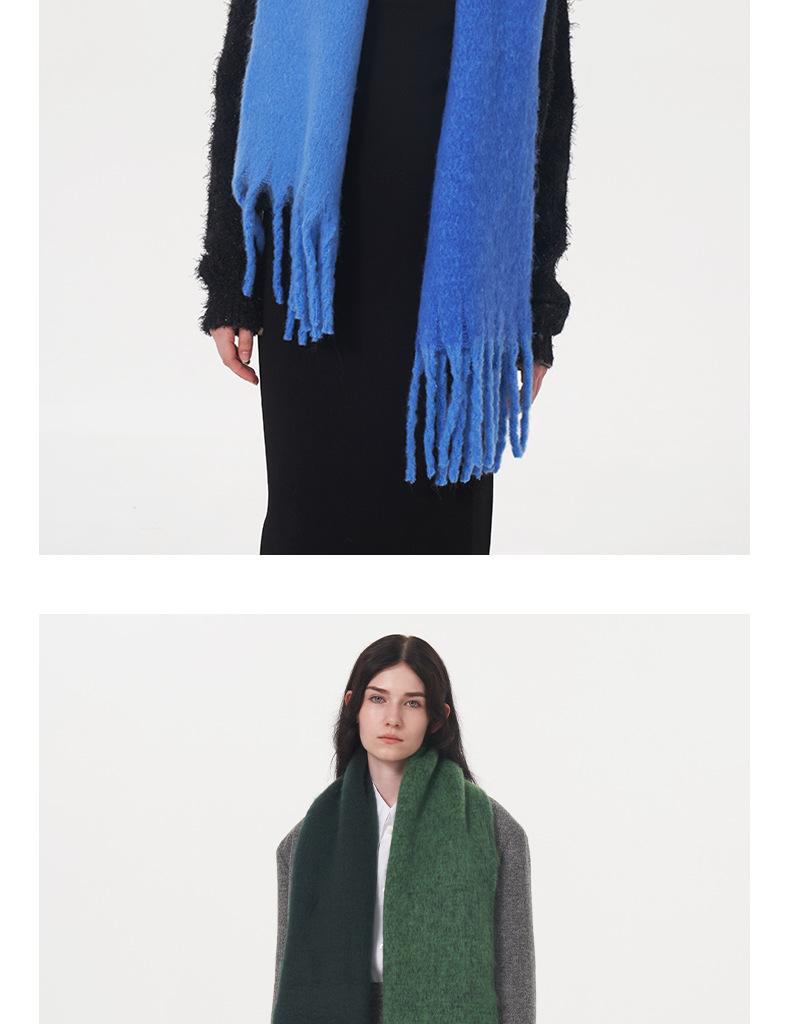 Nuova sciarpa in cashmere imitazione calda a due colori per autunno e inverno, sciarpa in mohair morbido e caldo spesso da donna_voghion.com