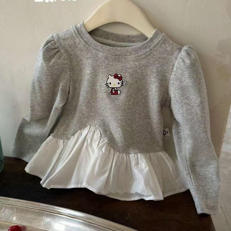 宝宝秋季新款长袖打底衫女童时髦百搭T恤小女孩甜美可爱打底上衣|undefined