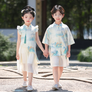 Children's Clothing Boys' Han Dynasty Summer Suit 2025 New Antique Summer Tang Suit Boys Summer Style Big Kidsren's Chinese Style