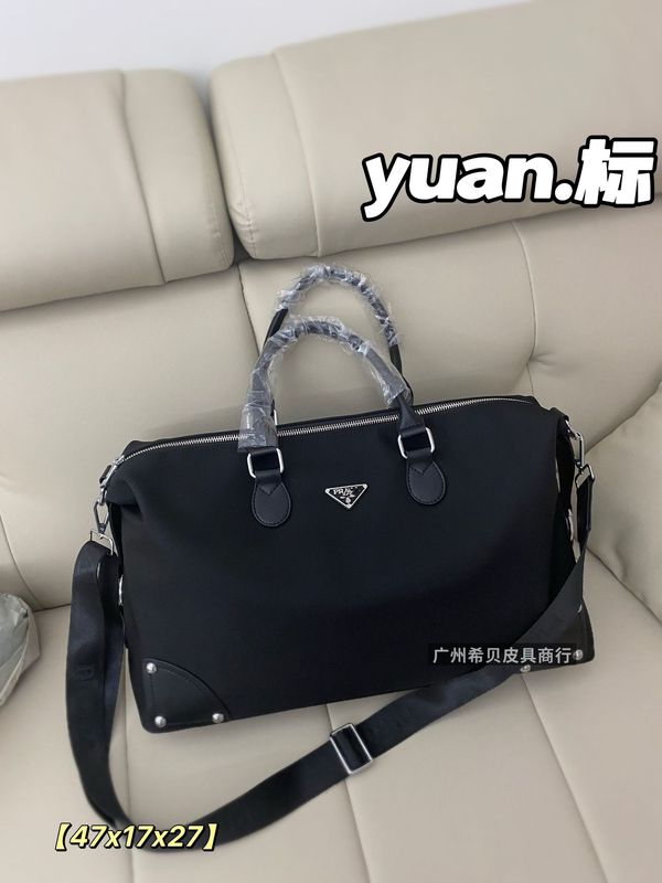 P家跨境三角标旅行包行李袋健身户外运动训练包登机包尼龙斜挎包|undefined