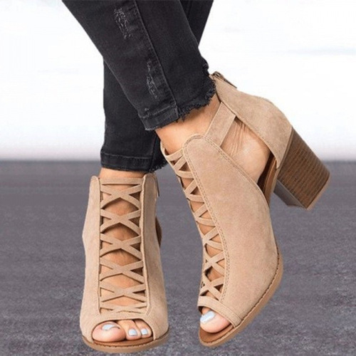 Women's High Heels Sandals, Roman Shoes in Bigger Sizes 35-43
