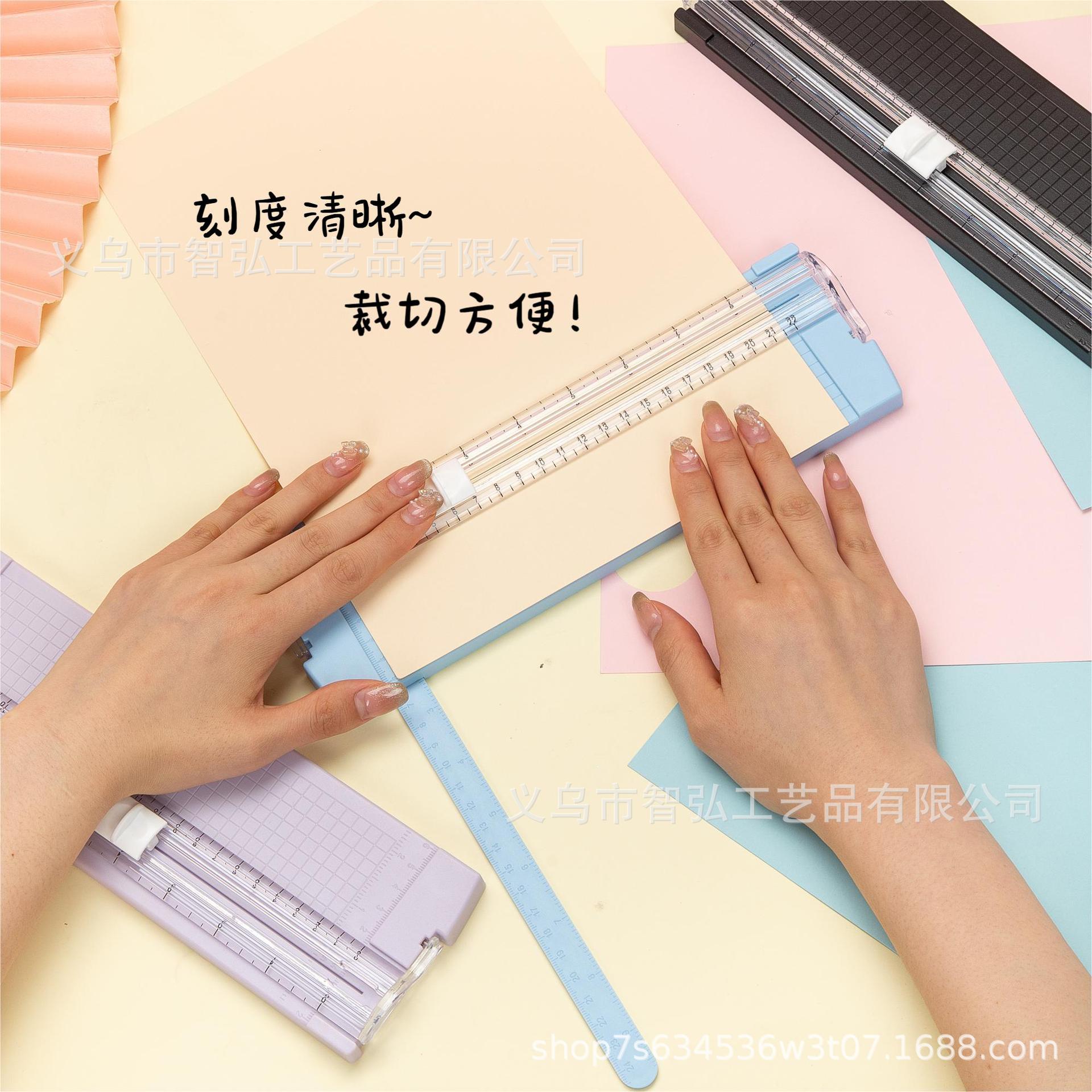 Cortador de papel portátil A5 bidireccional, herramienta para fotos, manualidades y oficina escolar