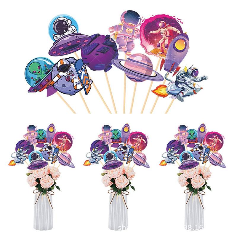 Alegría espacio tema florero decoración baby shower cumpleaños decoración del banquete de boda