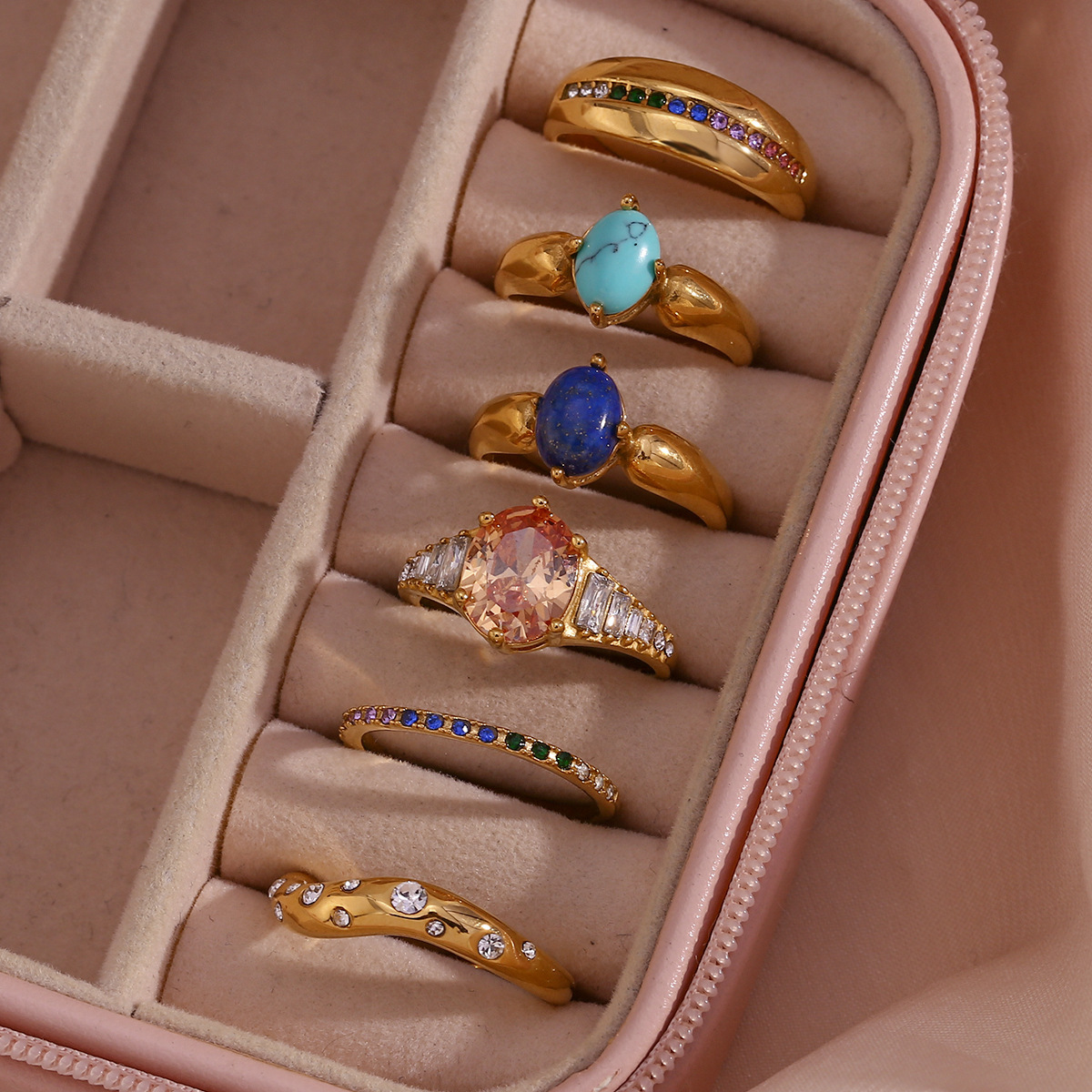 10g Weight Rings Classification 6, 7, 8 Ring Size 1 Piece Quantity Daily Occasion 304 Stainless Steel Material Geometric, Oval Pattern Women's Gender Elegant Style Wholesale Jewelry Elegant Geometric Oval 304 Stainless Steel Rings 无