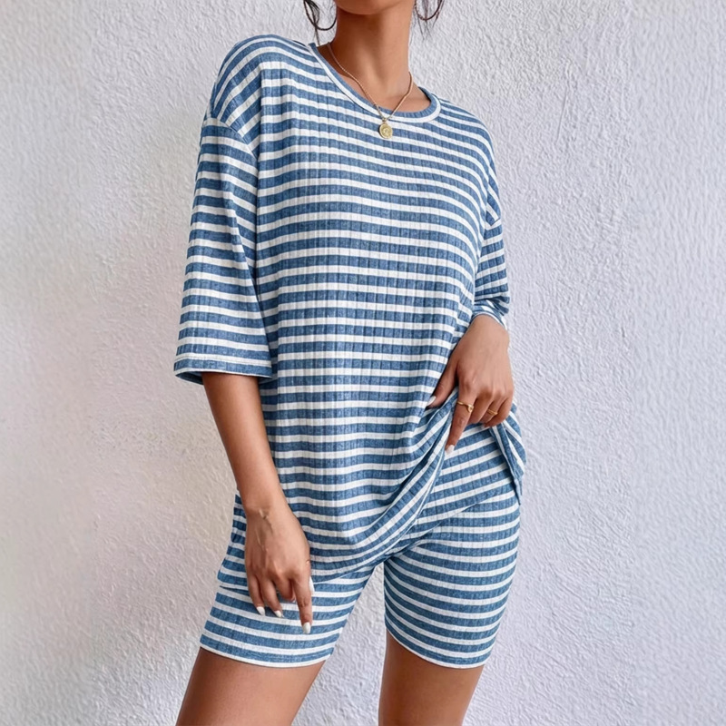 Actual Photos of the New Shein Independent Site Wish Amazon Ebay Striped Cross-Border Knit Casual Two-Piece Set Actual Photos of the New Shein Independent Site Wish Amazon Ebay Striped Cross-Border Knit Casual Two-Piece Set
