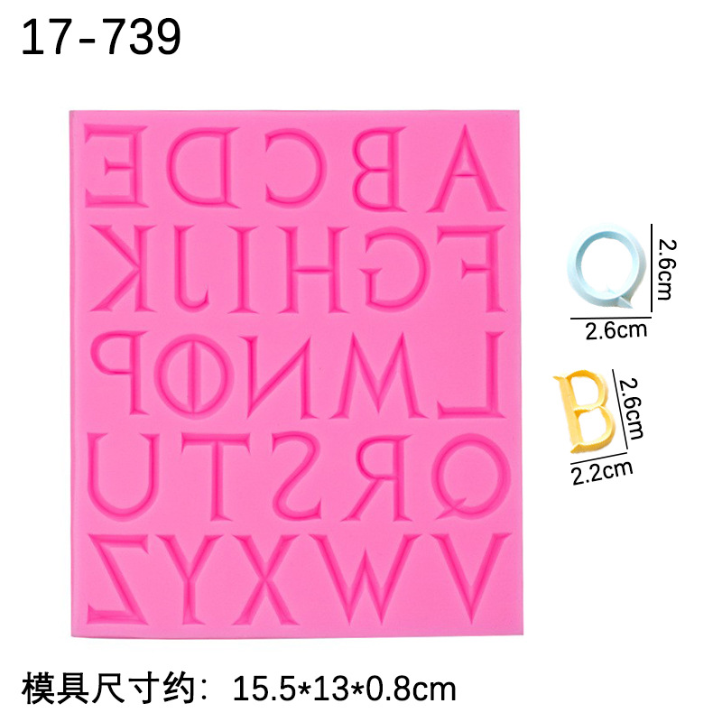 Nueva mayúscula silicona molde de pastel postre chocolate fondant decoración haciendo Accesorios