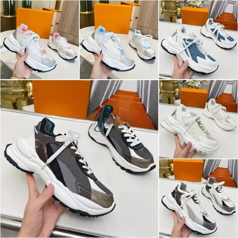 In-Stock Casual Dad Shoes for Women, Breathable Mesh Height-Increasing Sneakers for Women, Versatile Trendy Genuine Leather Jogging Shoes for Men