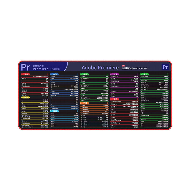 超大鼠标垫WPS/CAD/PS/AI/pe快捷键办公电脑桌面键盘垫延伸防滑垫|undefined