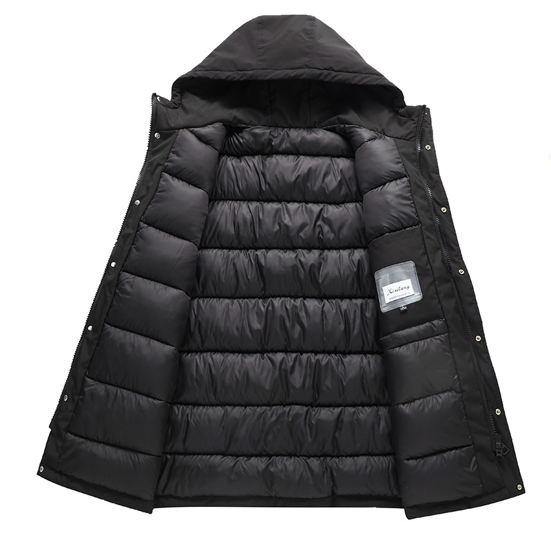 Gewatteerde winterjas heren met capuchon casual en warm model_voghion.com