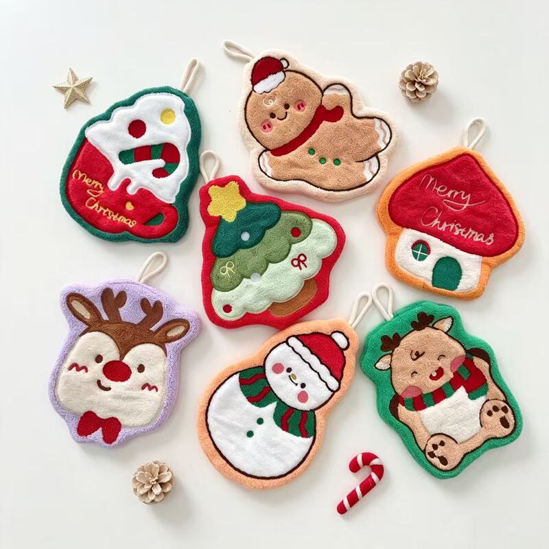Cross-Border Christmas New Product Coral Velvet Hand Towel Cartoon Kitchen Rag Children's Christmas Towel Hand Towel Customization Cross-Border Christmas New Product Coral Velvet Hand Towel Cartoon Kitchen Rag Children's Christmas Towel Hand Towel Customization