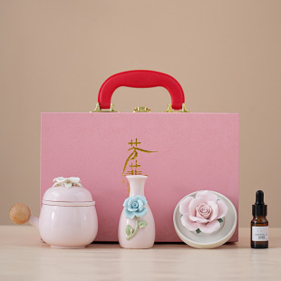 Mother's Day Ceramic Tea Set Creative Souvenir Ceramic Aromatherapy Flower Hand Pinch Set Women's Business Gift Wholesale