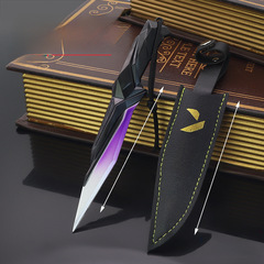 瓦羅蘭特遊戲周邊 奇點小刀皮套刀合金武器模型金屬擺件工藝品