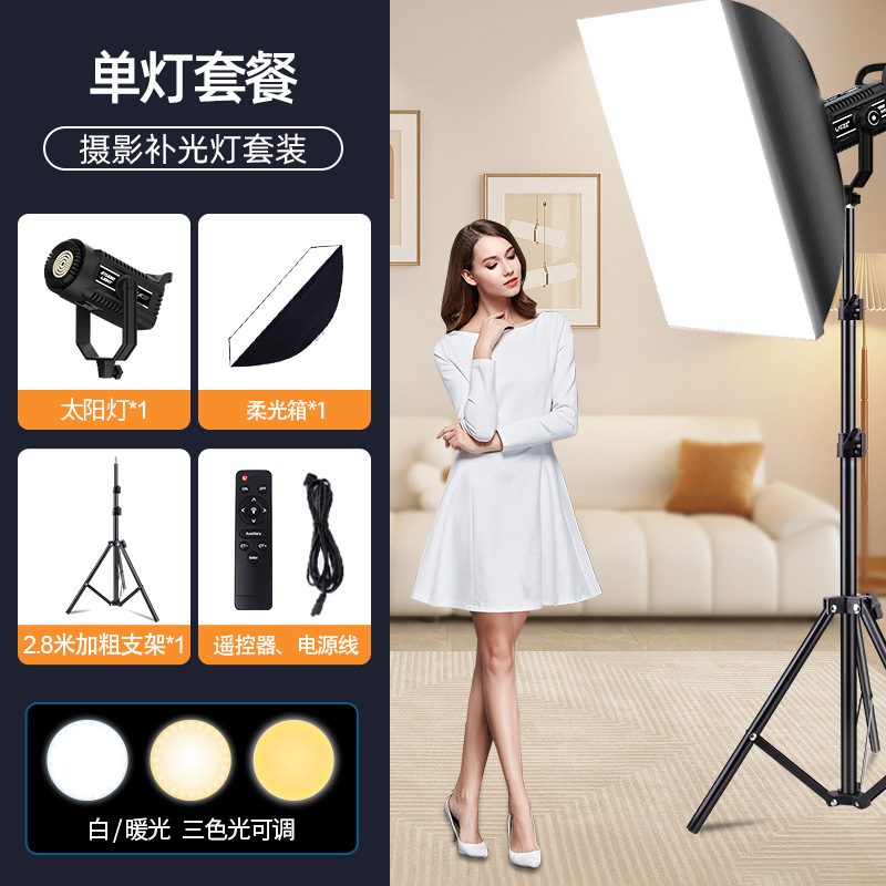 Luz de relleno en vivo ancla especial fotografía luz belleza LED luz solar estudio en vivo siempre brillante luz de iluminación esférica