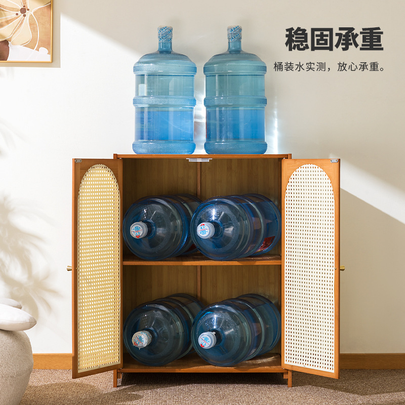 法式餐边柜藤编储物柜家用餐厅茶水柜置物柜厨房收纳柜子橱柜边柜|undefined