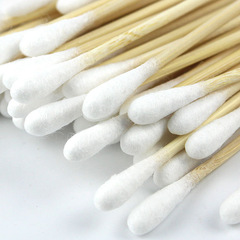 Haisi Hainuo Sterile Single-Use Cotton Swabs, 50 Count, 10 cm Cotton Sticks, Makeup Use Cotton Swabs, Baby and Toddler Disinfection Use