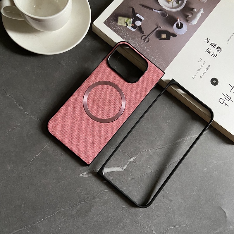 Magnetic cloth pattern yuan color-pink