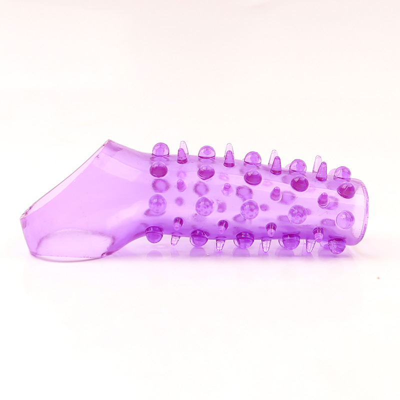 Textured TPE Penis Sleeve Condom with Studded Surface and Foreskin Blocker Design — detail image 10