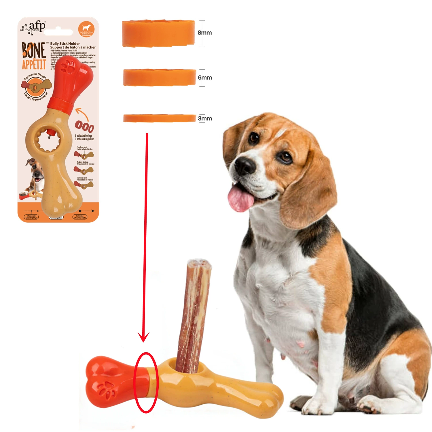 Держатель для закусок для собак Amazon, палочка для прорезывания зубов, жевательный кронштейн, устойчивый к укусам, чистка зубов, игрушка для собак против удушья