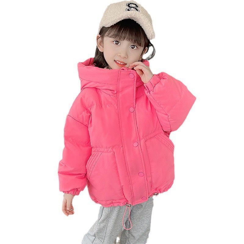 Ropa de invierno de niñas gruesa ropa de algodón de pluma para bebés 2024 nuevo estilo de ropa de algodón de moda para niños ropa de pan