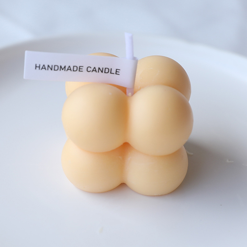 Vela aromática INS Cube, um presente fofo para meninas, estilo nórdico, fragrância para ambientes internos, duradoura e aconchegante._voghion.com