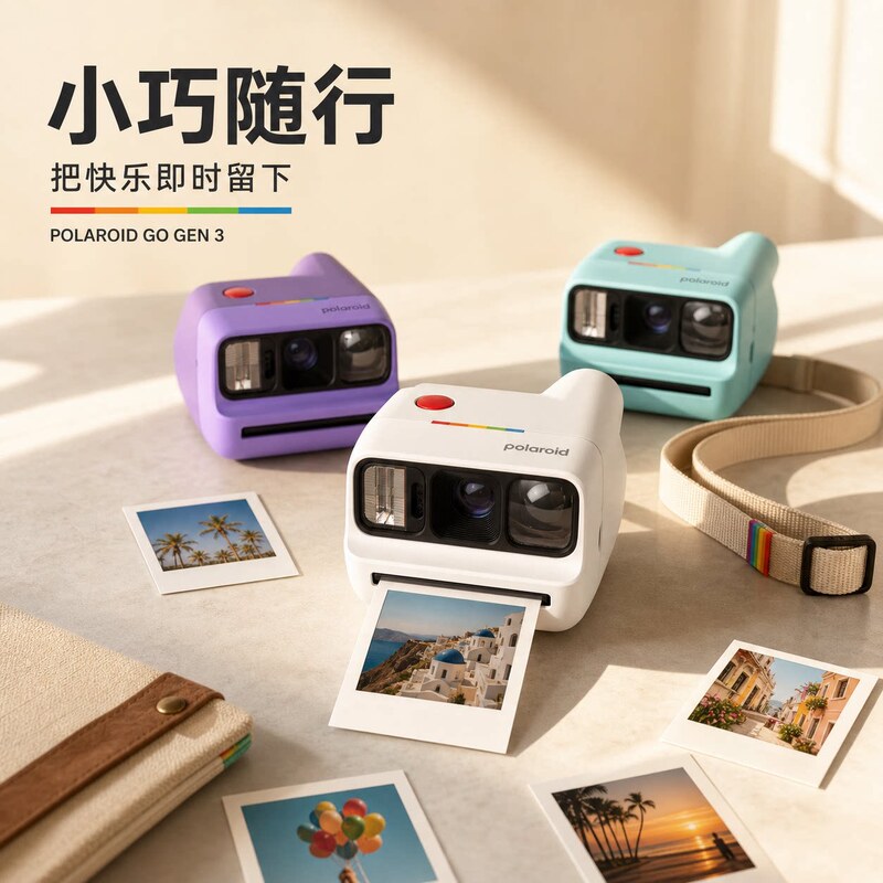 Polaroidgogen3 Polaroid Instant Photo Paper Student Mini Portable Birthday Travel Gift for Boyfriend and Girlfriend