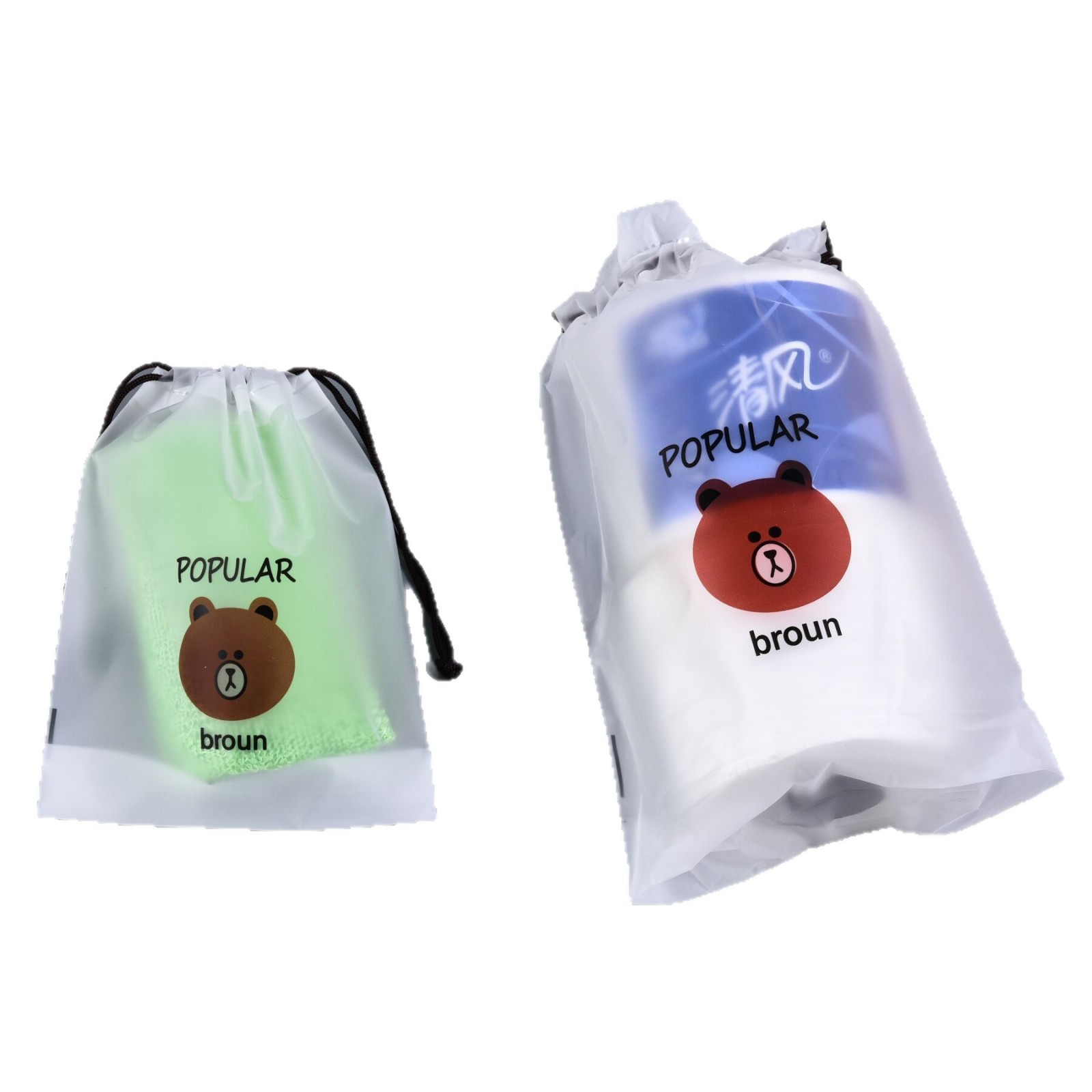 Toalla DE CARA bolsa de embalaje esmerilado bolsa de cordón calcetines ropa interior bolsa de cordón engrosada zapatos de viaje bolsa de almacenamiento colgante image 7