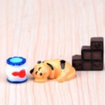 微景観小置物樹脂工芸品創意造景コケ子犬子豚漫画動物三点セット|undefined