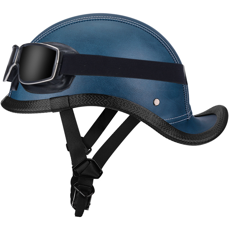 블루 플레인 가죽 + 스퀘어 빈티지 미러 콕 테일