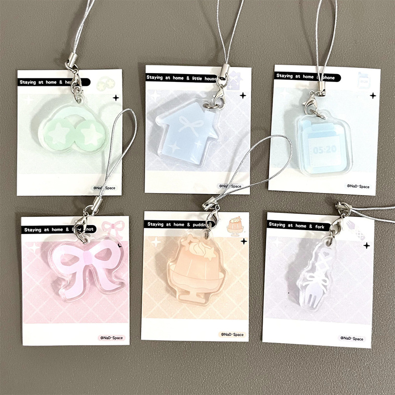 Home Story Series Acrylic Keychain Pendant Card Holder Card Book Bag Pendant Accessories Accessories Pendant Original