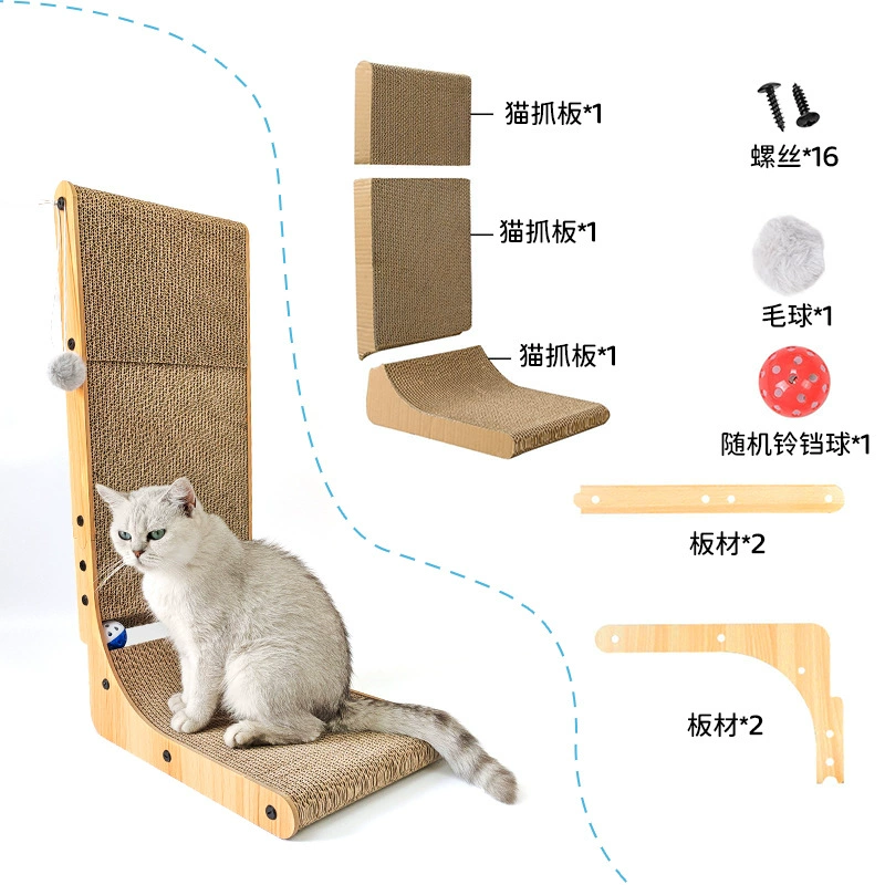 Трансграничная амазонка увеличивает вертикальный L-образный кошачий скрин гофрированная бумага износостойкая коготь игрушка сплит