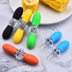 ステンレスのトウモロコシの針BBQのトウモロコシは焼肉の署名を挿してフォークの果物のフォークの台所の小さい道具の現物を焼きます。