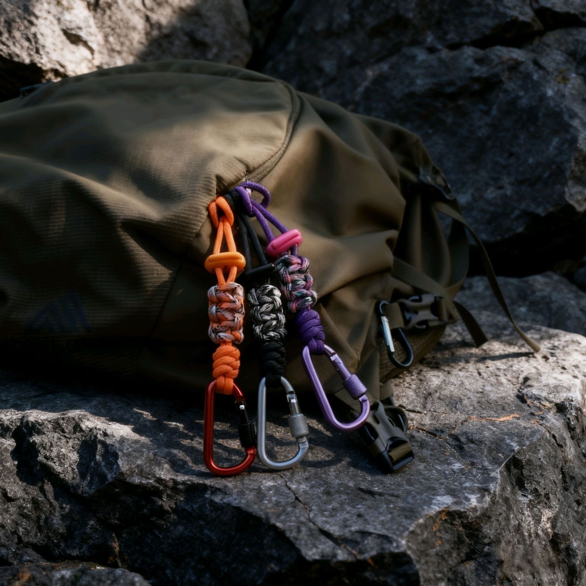 Carabiner Hook for Water Bottle, Paracord Lanyard, Beverage Bottle, Outdoor Portable Hook, Water Bottle Keychain, Travel Clip