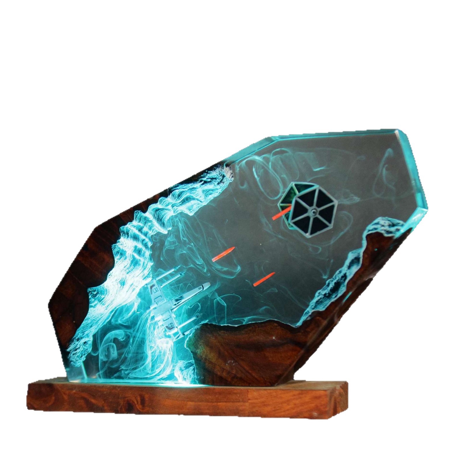 Transfronteriza venta caliente estereoscópica galaxia serie de lámparas de resina Star Wars único regalo de decoración de la habitación