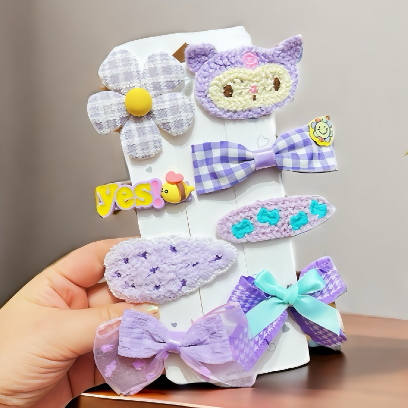 Niños peluche clip de cabello otoño invierno niñas clip de cabello lindas niñas bebés 2023 nuevo conjunto de accesorios para el cabello