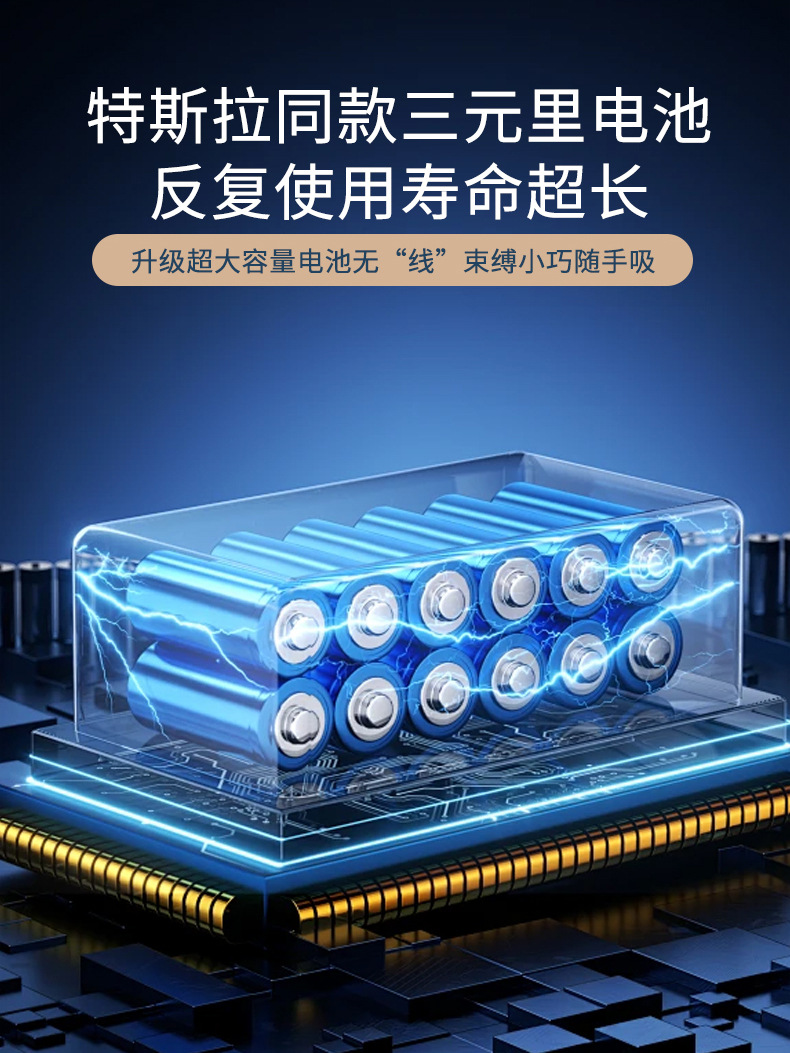 Portable Folding Vacuum Cleaner Household Wireless Charging Handheld Vehicle-Mounted High Suction Desktop Dust Collector