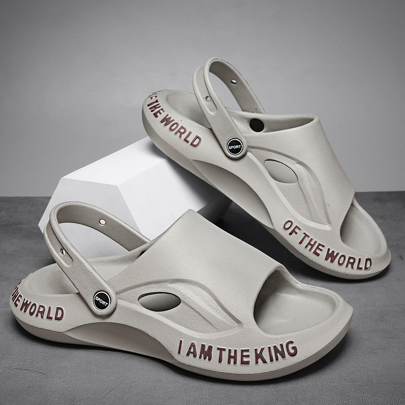 Men's Slippers Top Quality Summer New Outdoor Thick Sole Odor-Resistant Non-Slip Wear-Resistant Two-Way Wear Kanye Sandals_voghion.com