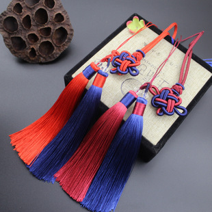 Double color Chinese knot tassel hanging spike copper gourd car pendant with a complete set of spike double color spike wholesale