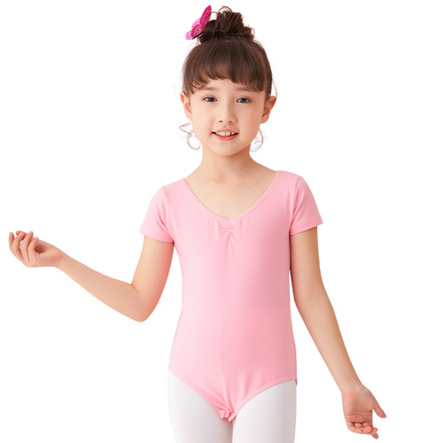 儿童舞蹈服夏季短袖练功服女孩芭蕾舞裙中国舞跳舞服装女童形体服