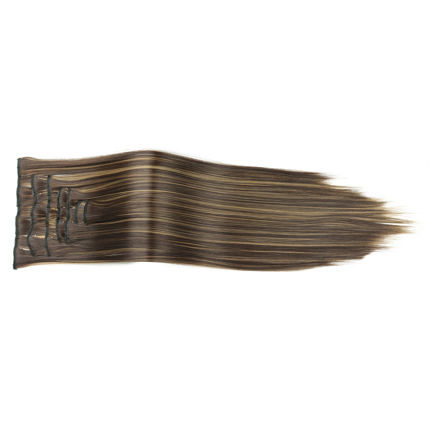 Peruca de mujer clip cabello recto 16 cabello largo cabello recto extensión fibra cabello largo recto