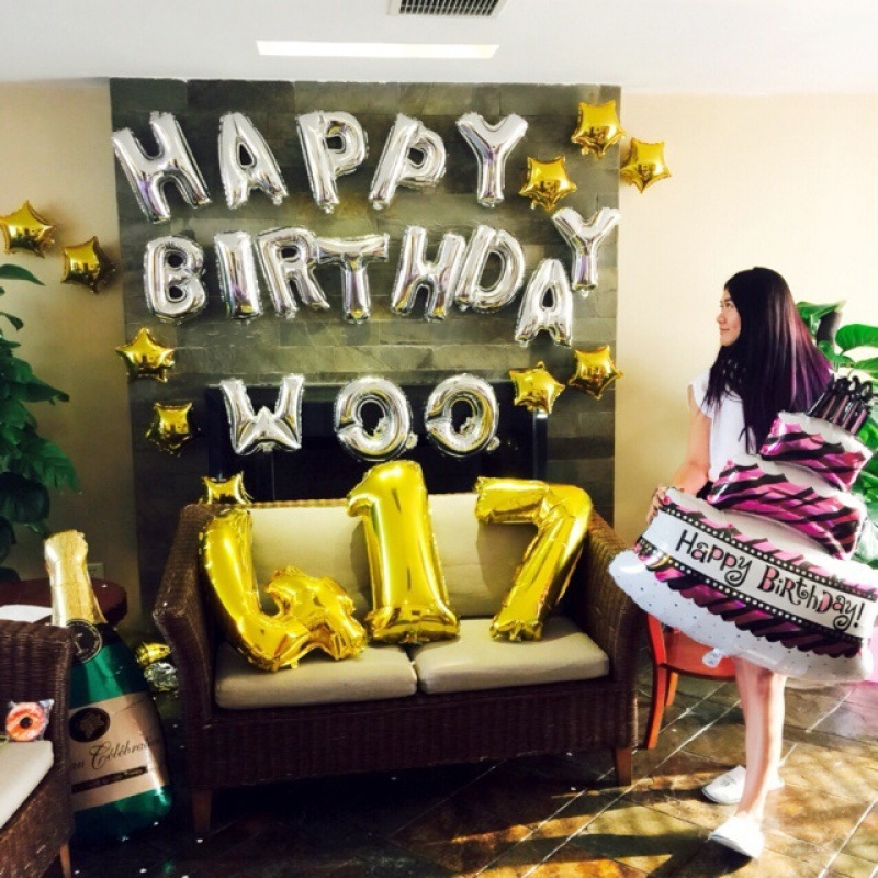 32inch デジタルバルーン Lサイズ Mサイズ ローズゴールデン アルミフィルム 子供の誕生日パーティー 赤ちゃん 1歳アレンジメント|undefined