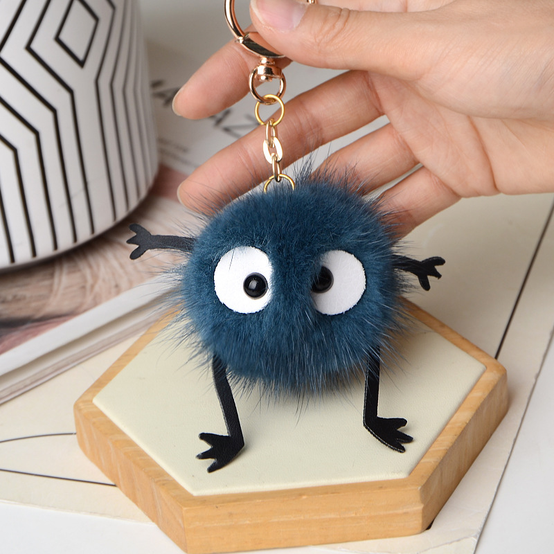 New cute mink fur large bristle fur ball bag pendant Plush Doll Doll car keychain ornaments New cute mink fur large bristle fur ball bag pendant Plush Doll Doll car keychain ornaments