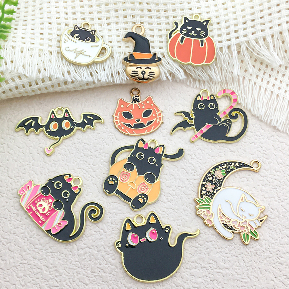 5g Weight Pendant Jewelry Making Type 16*24mm, 20*20mm, 20 * 21mm Jewelry Making Size DIY Jewelry Accessories Classification 1 Piece Quantity Alloy Material Halloween Festival Pumpkin, Cat, Bat Pattern Enamel Design Cartoon Style, Cute Style 1 Piece 16*24mm 20*20mm 20 * 21mm Alloy Pumpkin Cat Bat Pendant 2