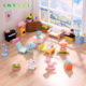 Micro landscape creative doll house Duck Rabbit furniture electric model DIY jewelry accessories mini miniature small ornaments