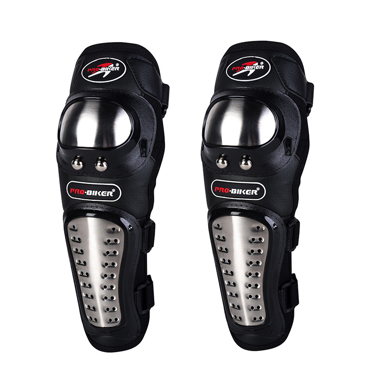 PRO-BIKER equipo de protección de la motocicleta de cuatro piezas de acero inoxidable codo rótula anti-caída anti-colisión anti-ventilador del coche equipo de protección