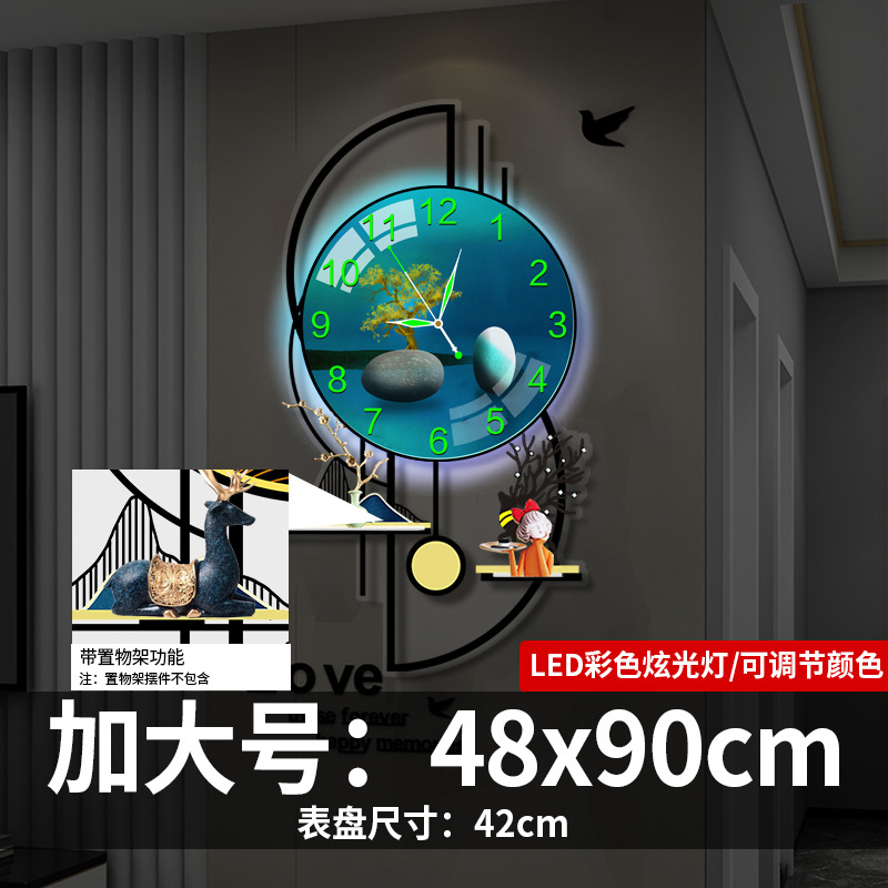 Reloj de arte, reloj, reloj de pared, sala de estar, hogar, moda, decoración de lujo ligero nórdico creativo, reloj simple, reloj de cuarzo en la pared