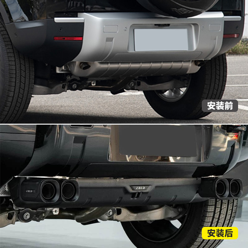 Suitable for Land Rover New Defender 90/110/130 four-outlet tailpipe decoration kit, Defender exhaust tailpipe modification