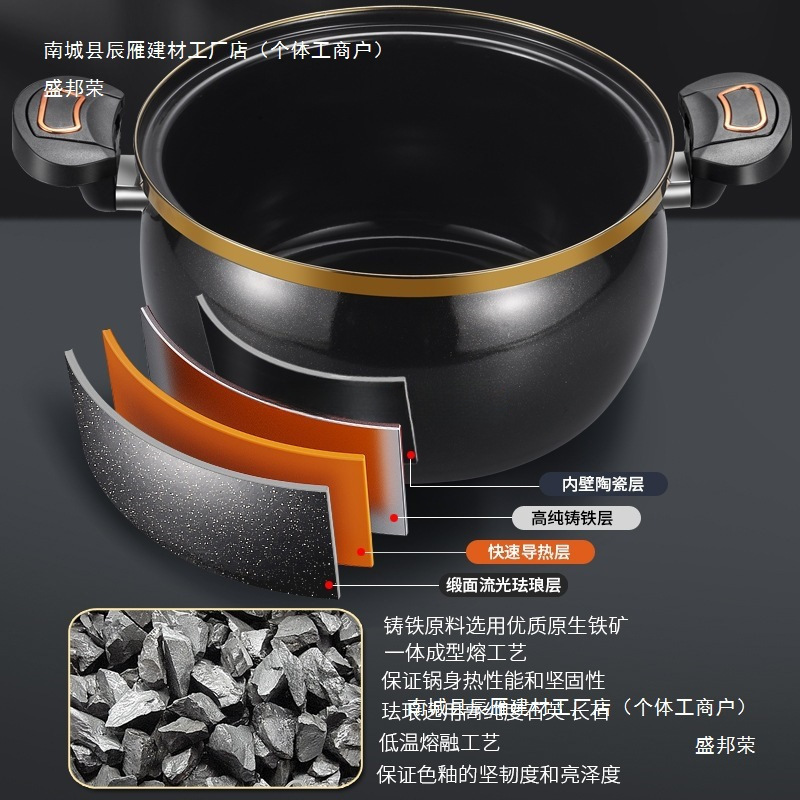 工場直接供給の新しいエナメル陶器鍋微圧力スープポット家庭用多機能大容量煮込み鍋卸売|undefined