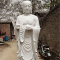 加工制作石雕地藏王菩萨寺庙摆放大型汉白地藏王滴水送子观音佛像